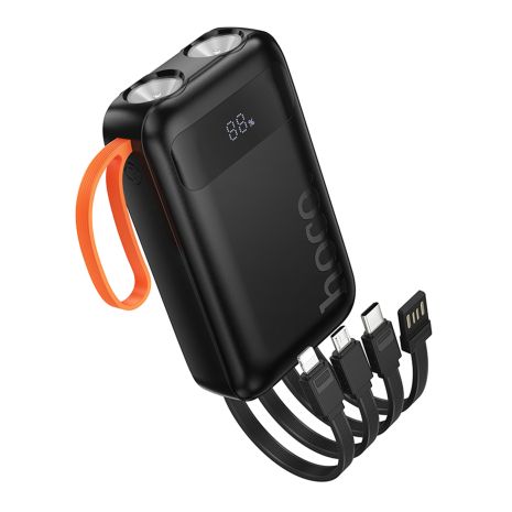 Повербанк Hoco J151 Spirit, dual lighting four-cable, 10000mAh, 10W, Чорний
