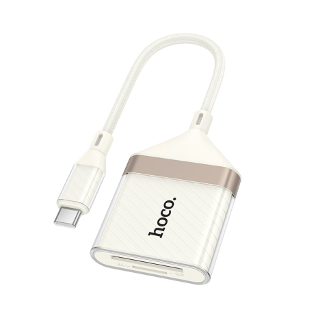 Адаптер переходник Hoco UA40A 2-in-1 Type-C to TF/SD apricot Адаптер переходник Hoco UA40A 2-in-1 Type-C to TF/SD apricot