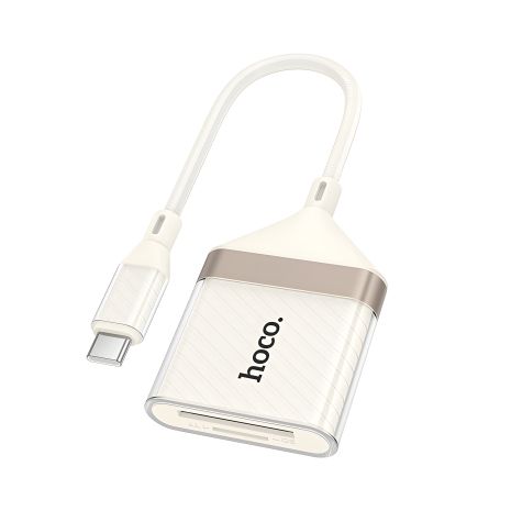 Hoco UA40A 2-in-1 Type-C to TF/SD Adapter (Apricot)
