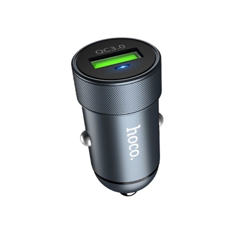 Автомобільний зарядний пристрій Hoco Z32, 1USB, QC3.0, 18W, сірий Автомобільний зарядний пристрій Hoco Z32, 1USB, QC3.0, 18W, сірий