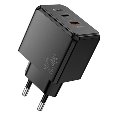 Сетевое Зарядное Устройство Hoco CS16A 1USB-C/1IP PD/QC 20W Черный