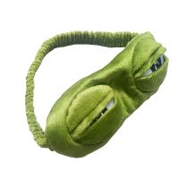 Креативная 3D маска для сна "SAD FROG", зеленая