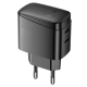 Сетевое Зарядное Устройство Hoco CS62A 2USB-C PD/QC 45W GAN Черный