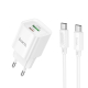 Сетевое Зарядное Устройство Hoco C147A 1USB-C/1USB PD/QC 20W+Type-C to Type-C Белый Сетевое Зарядное Устройство Hoco C147A 1USB-C/1USB PD/QC 20W+Type-C to Type-C Белый