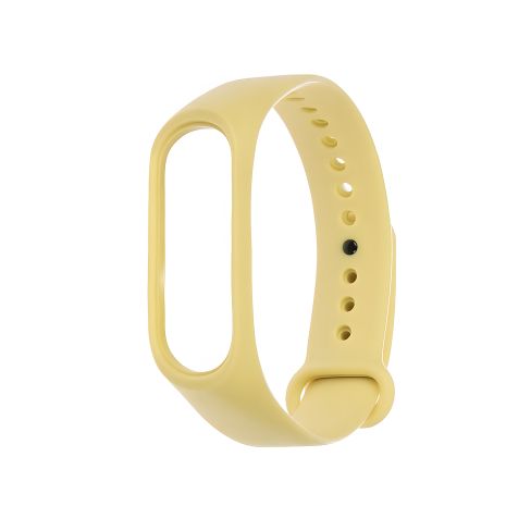 Силиконовый ремешок для Xiaomi Mi Band 3/4 № 26 жёлто-зелёный