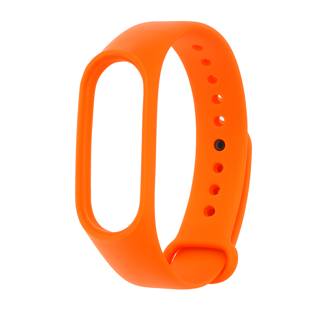 Силіконовий ремінець для Xiaomi Mi Band 3/ 4 № 21 світло-оранжевий Силіконовий ремінець для Xiaomi Mi Band 3/ 4 № 21 світло-оранжевий