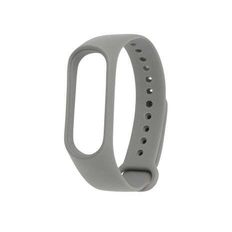 Силиконовый ремешок для Xiaomi Mi Band 3/ 4 № 10 серый