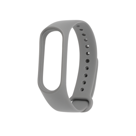 Ремешок силиконовый для Xiaomi Mi Band 3/ 4 № 10 серый