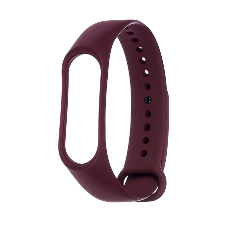 Ремешок силиконовый для Xiaomi Mi Band 3/ 4 № 06 бордовый