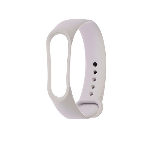 Силиконовый ремешок для Xiaomi Mi Band 3/4 № 02 белый