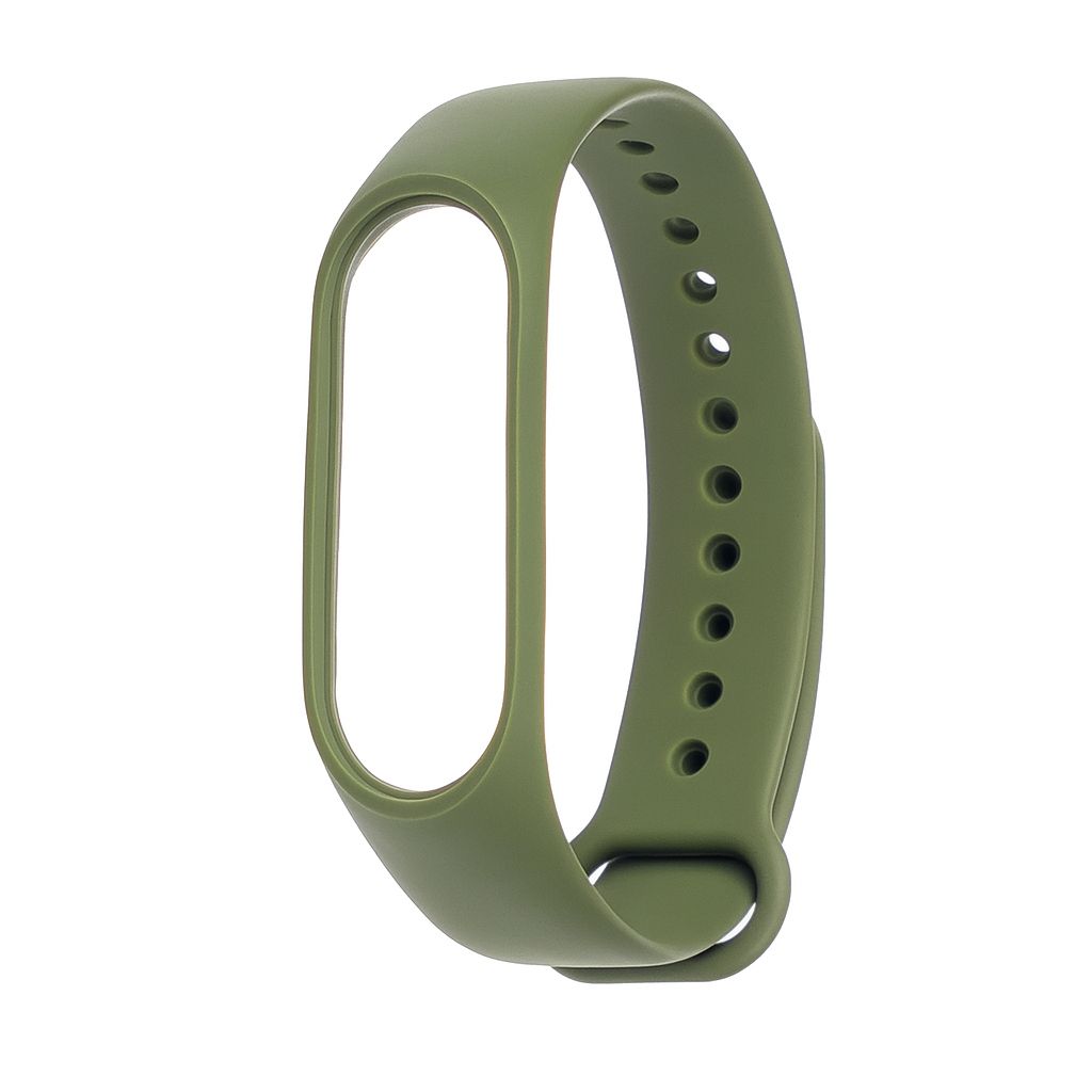 Силіконовий ремінець для Xiaomi Mi Band 3, 4, № 17, темно-зелений Силіконовий ремінець для Xiaomi Mi Band 3, 4, № 17, темно-зелений