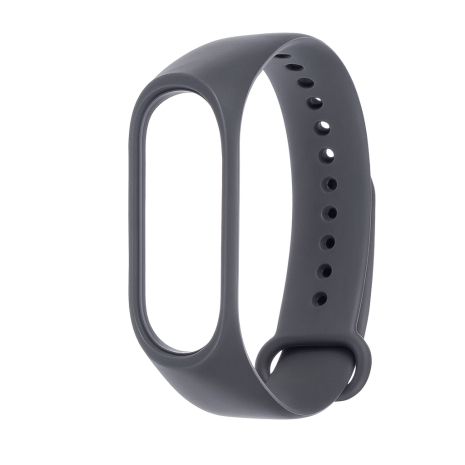 Тёмно-серый ремешок для Xiaomi Mi Band 3/4 № 18 силиконовый