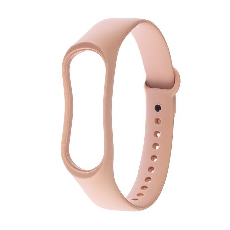Ремешок силиконовый для Xiaomi Mi Band 3/ 4 № 04 бледно-розовый