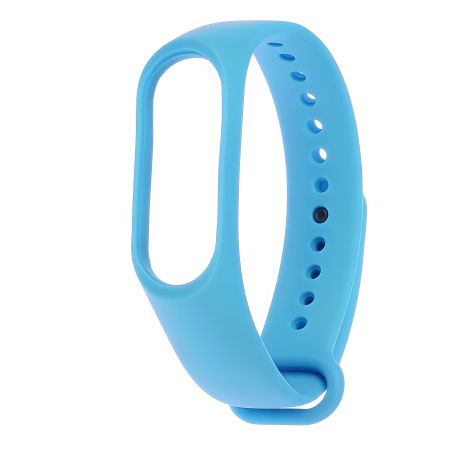 Силиконовый ремешок для Xiaomi Mi Band 3/ 4 № 14, светло-голубой