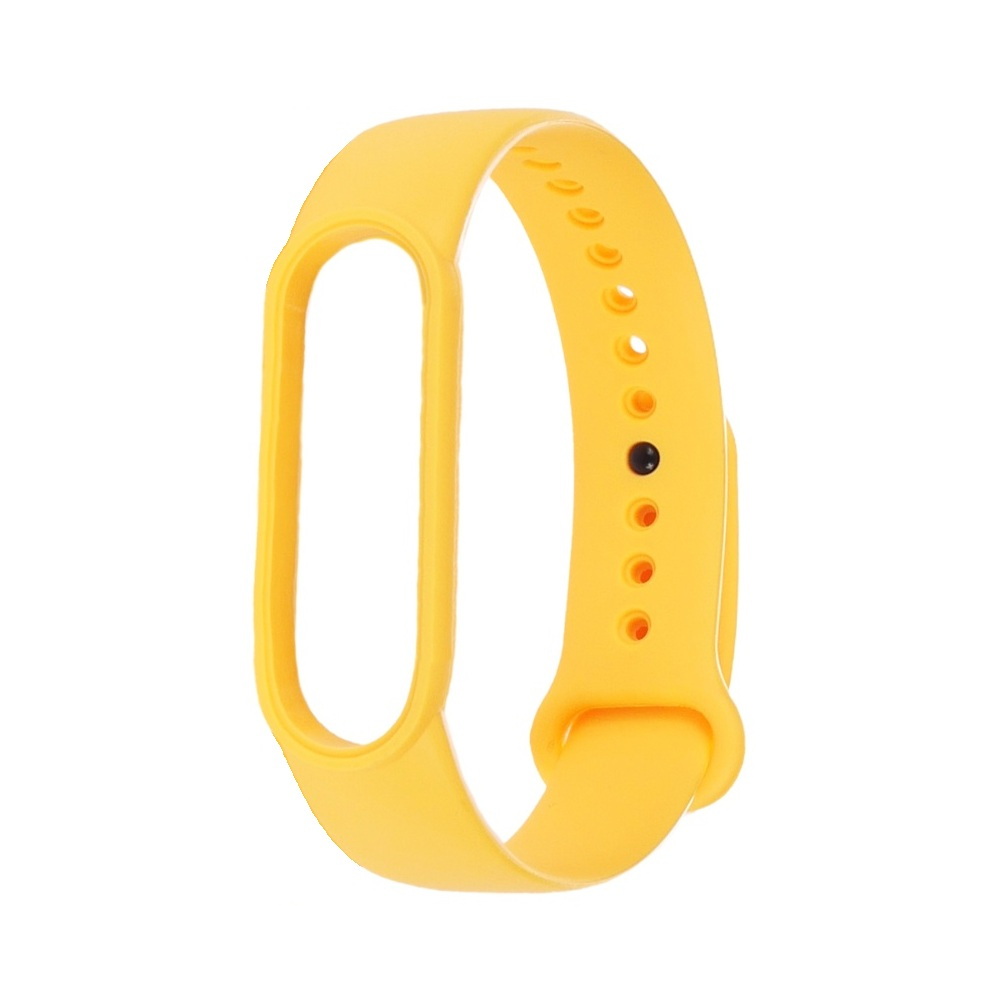 Ремешок силиконовый для Xiaomi Mi Band 5/ 6 цвет № 09 ярко-жёлтый Ремешок силиконовый для Xiaomi Mi Band 5/ 6 цвет № 09 ярко-жёлтый