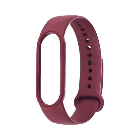 Силиконовый ремешок для Xiaomi Mi Band 5/6 в бронзово-фиолетовом цвете № 06