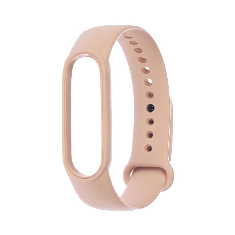 Бежевий силіконовий ремінець для Xiaomi Mi Band 5 і 6, колір №04 Бежевий силіконовий ремінець для Xiaomi Mi Band 5 і 6, колір №04
