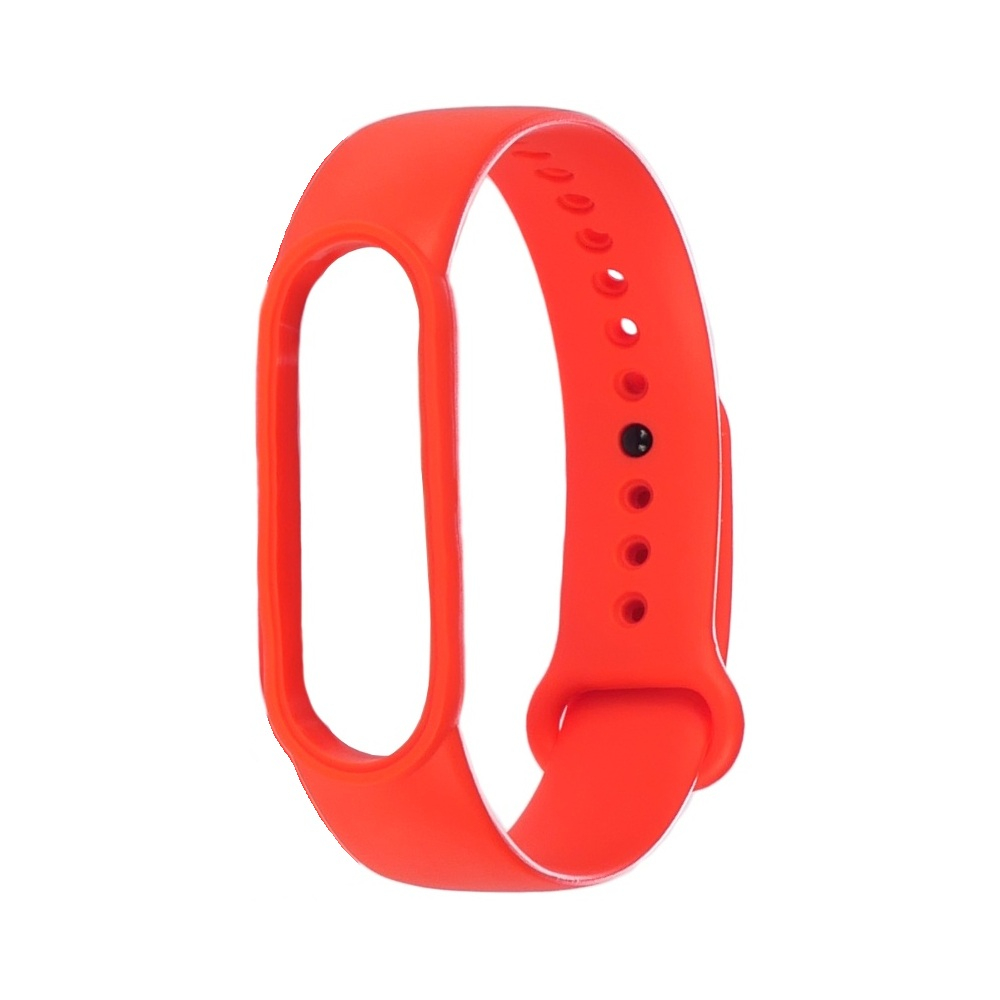 Ремешок силиконовый для Xiaomi Mi Band 5/ 6 цвет № 03 оранжевый Ремешок силиконовый для Xiaomi Mi Band 5/ 6 цвет № 03 оранжевый