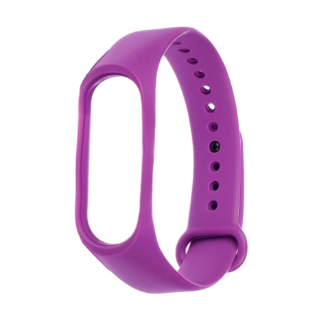 Ремешок силиконовый для Xiaomi Mi Band 3/ 4 № 20 тёмно-фиолетовый