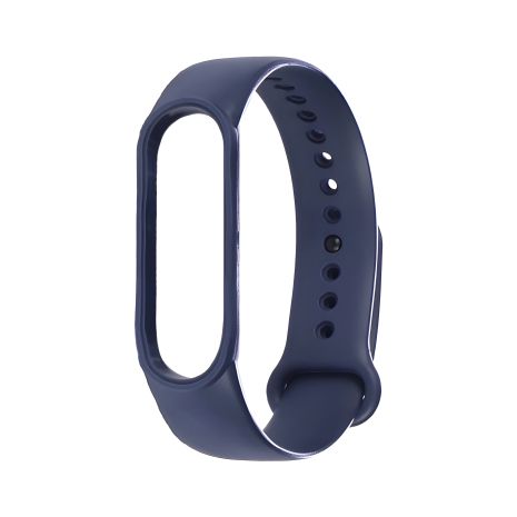 Силиконовый ремешок для Xiaomi Mi Band 5/6, цвет № 05 тёмно-синий