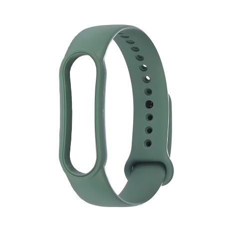 Силиконовый ремешок для Xiaomi Mi Band 5/6, серо-зелёный, цвет №16