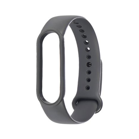 Ремешок силиконовый для Xiaomi Mi Band 5/ 6 цвет № 22 тёмно-серый