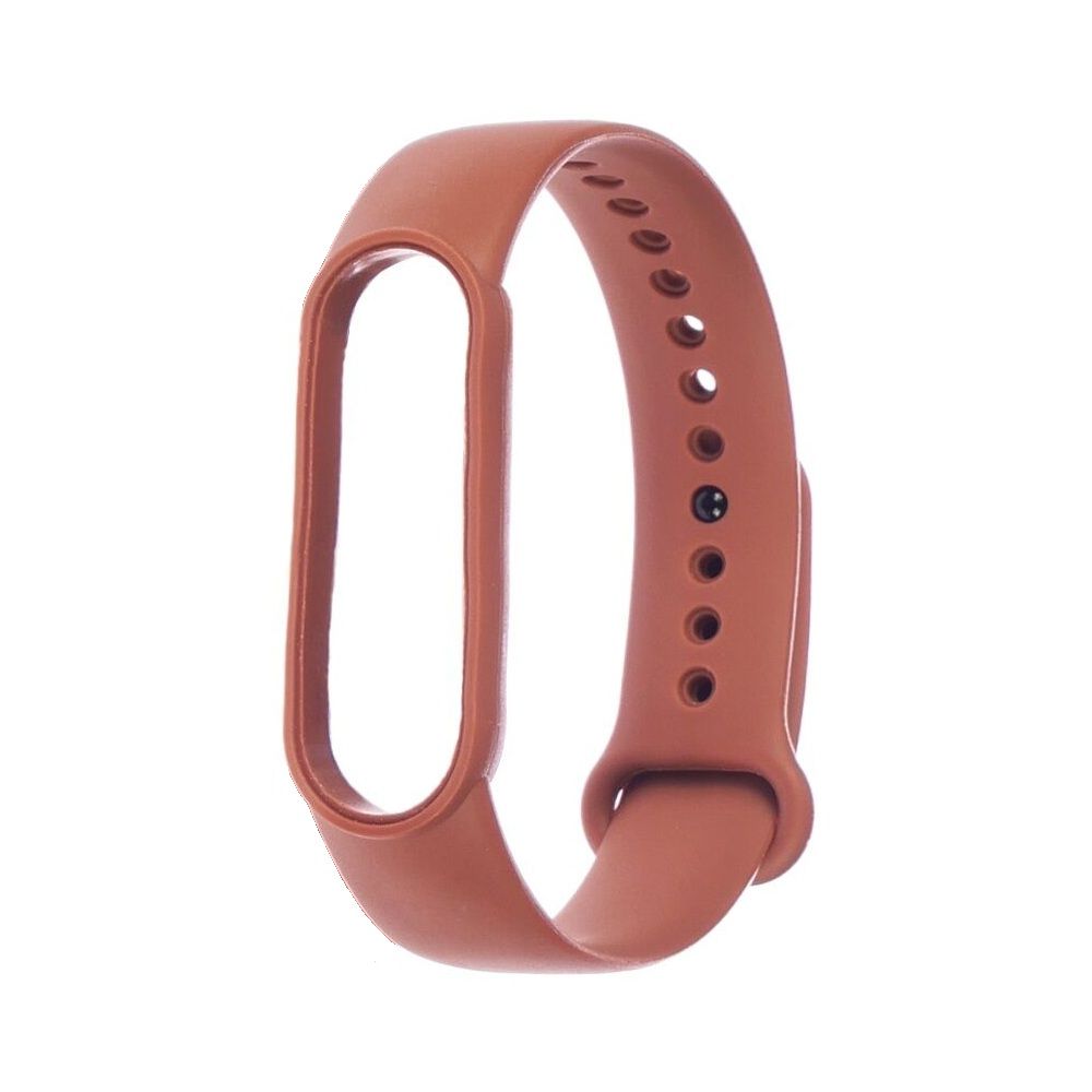 Силіконовий ремінець для Xiaomi Mi Band 5, 6, колір № 23, коричневий Силіконовий ремінець для Xiaomi Mi Band 5, 6, колір № 23, коричневий