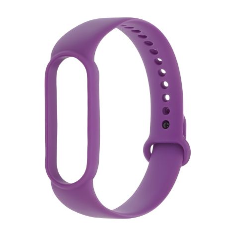 Ремешок силиконовый для Xiaomi Mi Band 5/ 6 цвет № 25 светло-фиолетовый