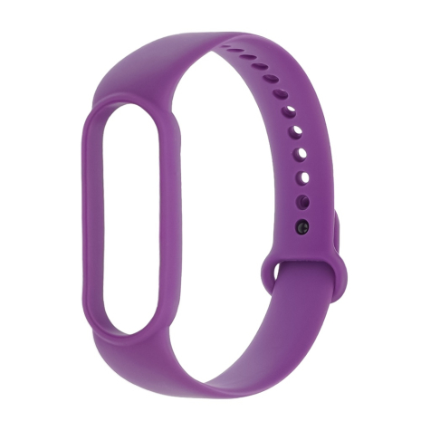 Ремешок силиконовый для Xiaomi Mi Band 5/ 6 цвет № 25 светло-фиолетовый