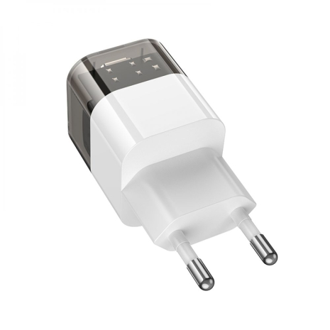 Сетевое зарядное устройство Hoco C125A 20W Type-C прозрачно-черное
