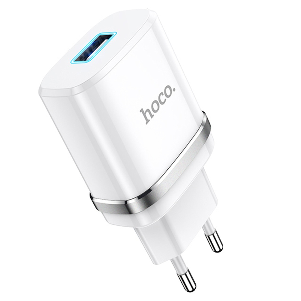 Мережевий зарядний пристрій Hoco N1 USB білий Мережевий зарядний пристрій Hoco N1 USB білий