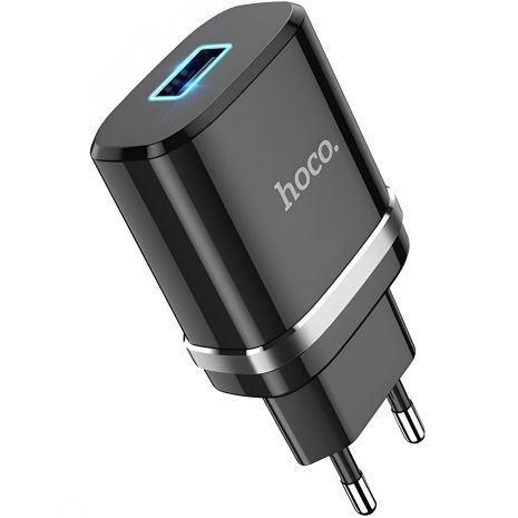 Сетевое зарядное устройство Hoco N1 USB черное Сетевое зарядное устройство Hoco N1 USB черное