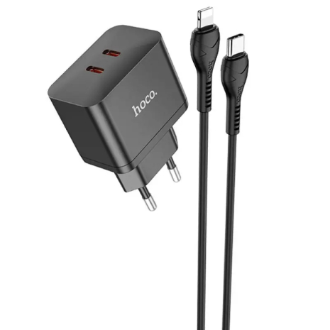 Сетевое Зарядное Устройство Hoco N29 Triumph PD+QC3.0 35W Type-C to Lightning Чёрный