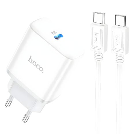Зарядное устройство Hoco C104A Stage с портом PD20W Type-C к Type-C, белое