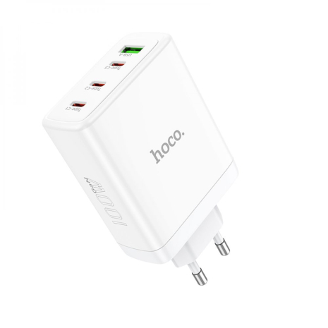 Сетевое Зарядное Устройство Hoco N31 Leader GAN PD 100W/QC 22.5W Белый
