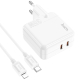 Сетевое Зарядное Устройство Hoco C110A Lucky PD/QC 35W Type-C to Lightning Белый