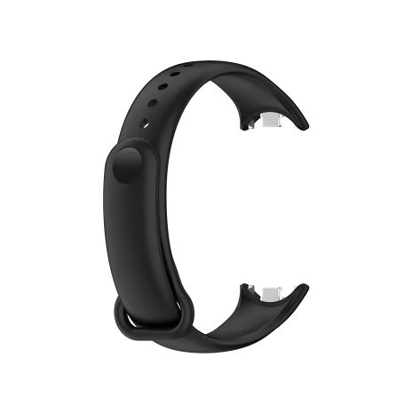Ремешок Metall-Silicone с металлическим креплением для Xiaomi Mi Band 8/8 NFC, Mi Band 9 Original Design black