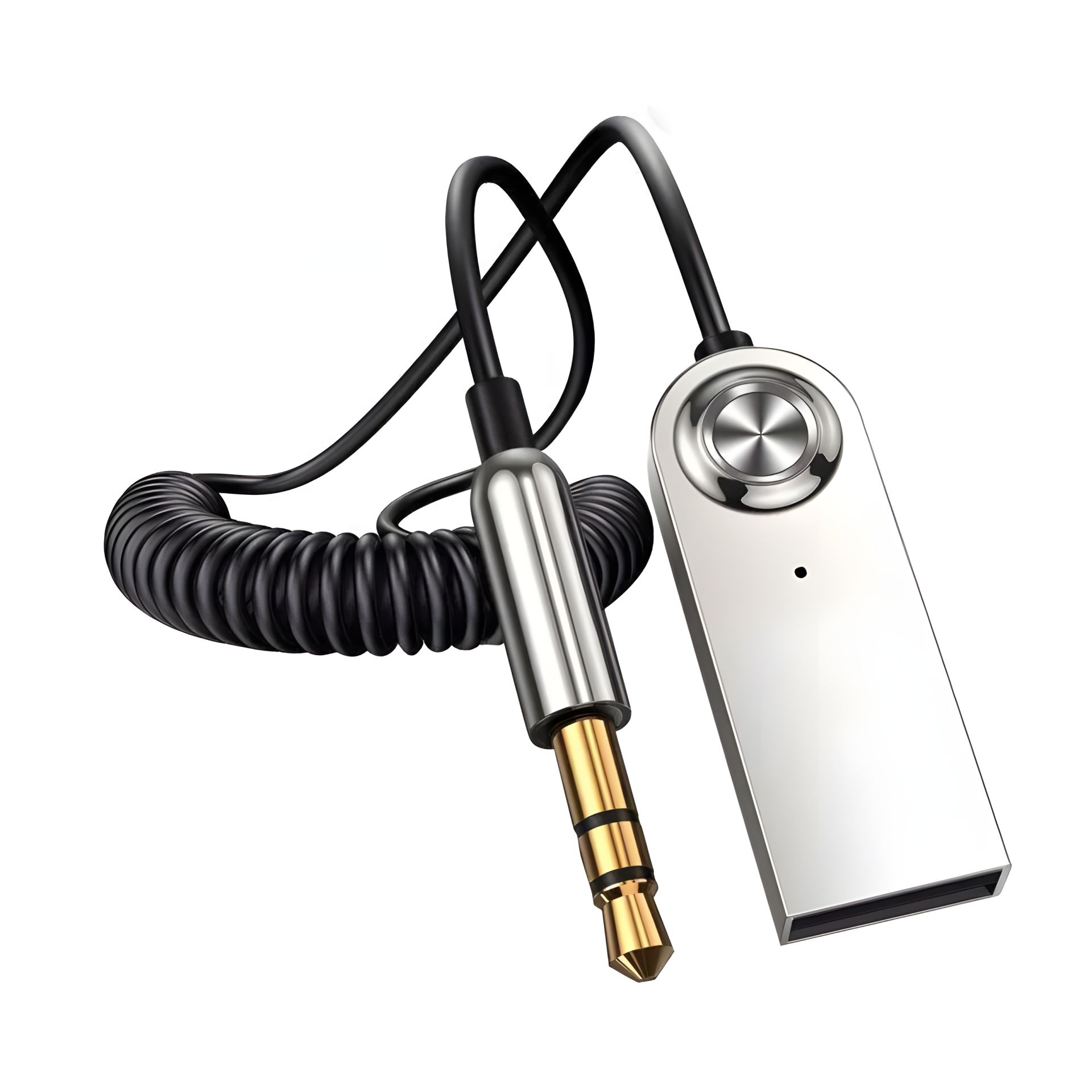 Приемник Bluetooth BA01 AUX+mic BT5.0 Серо-Черный Приемник Bluetooth BA01 AUX+mic BT5.0 Серо-Черный