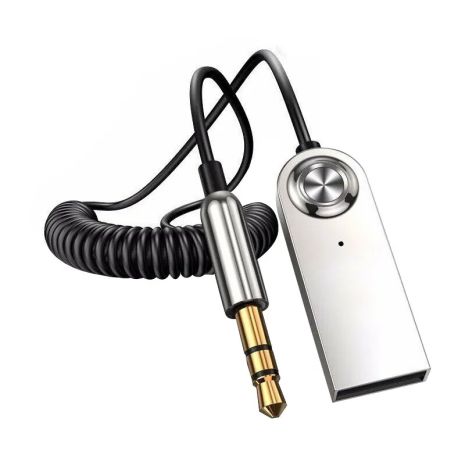 Приемник Bluetooth BA01 AUX+mic BT5.0 Серо-Черный