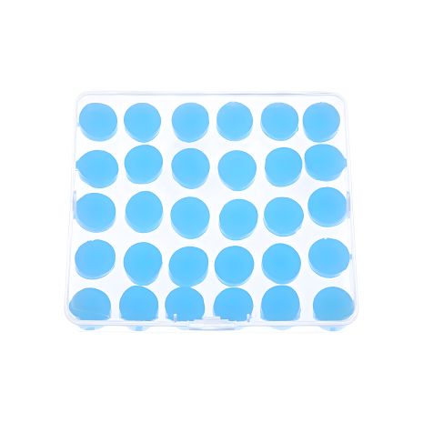 Комплект силиконовых беруш мягких на 30шт в кейсе, BSCB30C blue