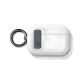 Белый чехол для AirPods 4 с кольцом и замком, PVC White