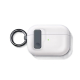 Чехол для AirPods 4 белый с кольцом и замком, PVC White