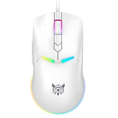 Игровая мышь Onikuma RGB Wired CW929 с разрешением до 6400 DPI, белая