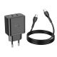 Сетевое зарядное устройство Hoco N35 2 Type-C PD 45W черное + кабель Type-C to Type-C Сетевое зарядное устройство Hoco N35 2 Type-C PD 45W черное + кабель Type-C to Type-C