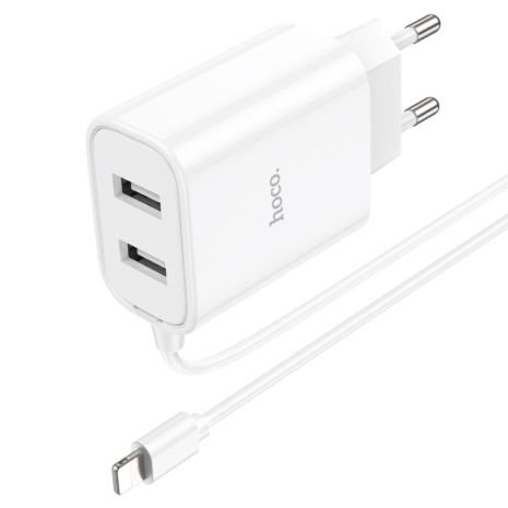 USB зарядное устройство Hoco C103A с кабелем Lightning USB зарядное устройство Hoco C103A с кабелем Lightning