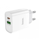 Сетевое зарядное устройство Hoco C80A USB/ Type-C QC PD белое