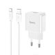 Сетевое зарядное устройство Hoco C106A USB белое + кабель USB to Type-C