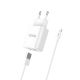 Зарядное устройство Hoco C62A 2 USB белое + кабель USB to Lightning
