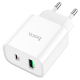 Сетевое зарядное устройство Hoco C80A Plus USB/ Type-C QC PD белое