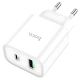Зарядное устройство Hoco C80A Plus USB/Type-C QC PD белое